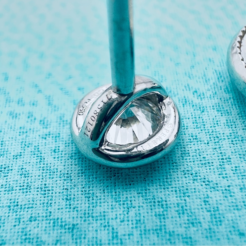 Tiffany & Co. .50 CTW Diamonds by the Yard Earrings in Platinum with Packaging - Picture 11 of 14